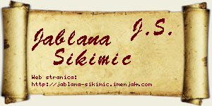 Jablana Sikimić vizit kartica